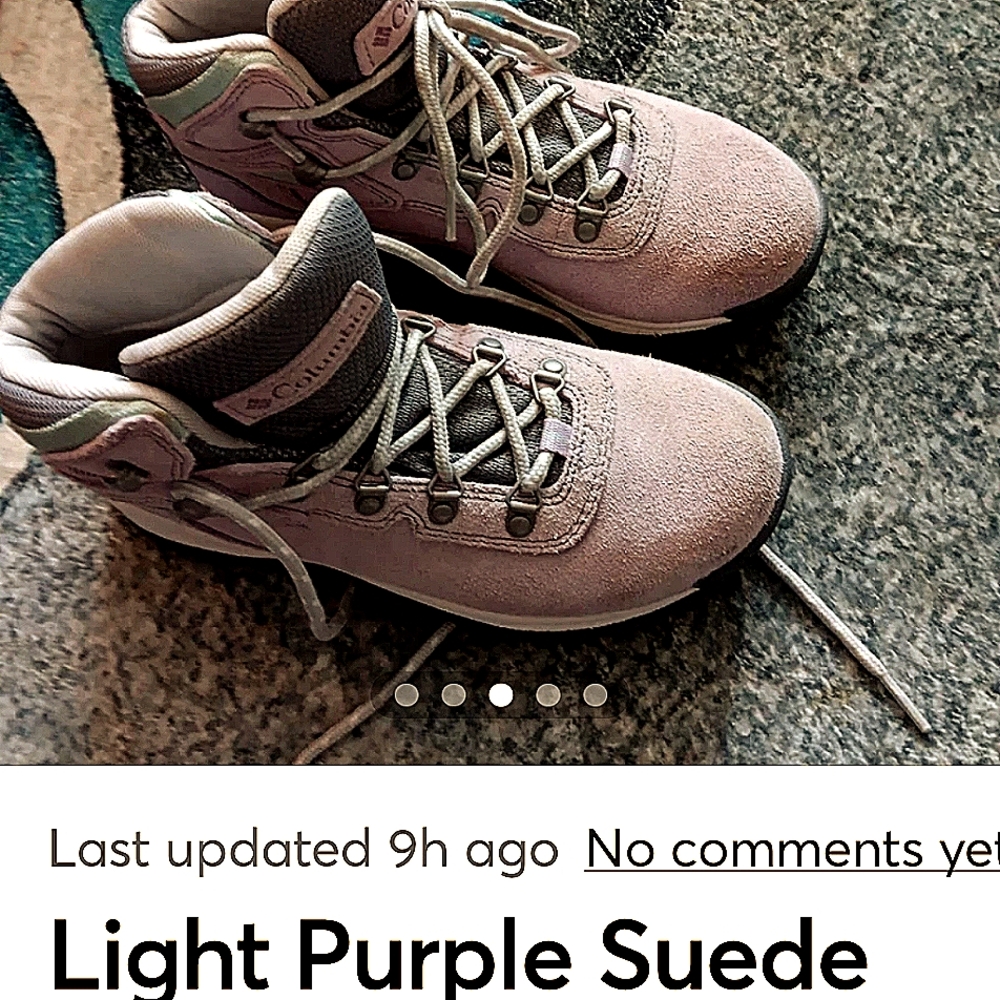 Purple hiking boots
